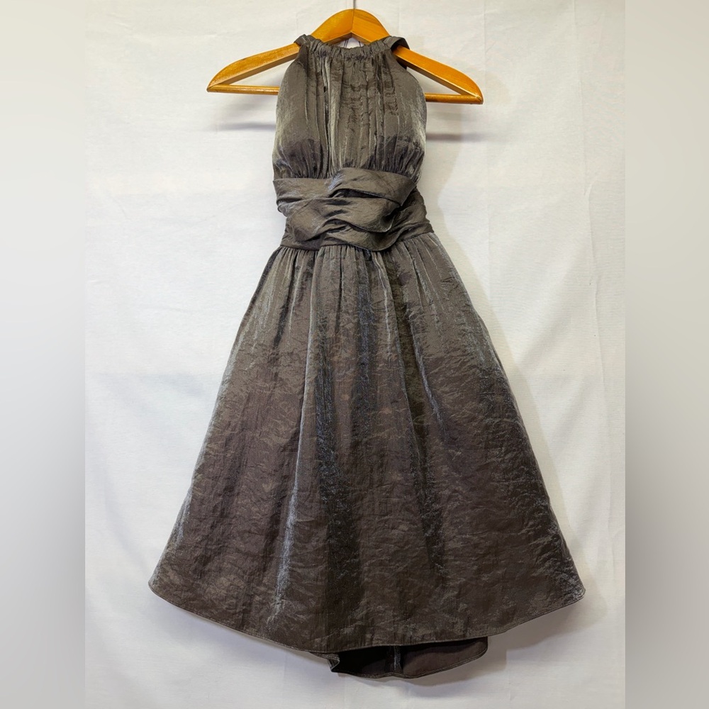 Adrianna Papell metallic brown halter dress size 10 NWT Cocktail Dance